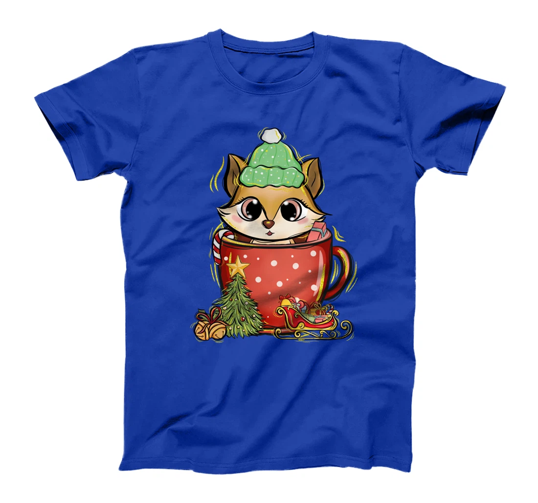 Xmas Christmas Mug Squirrel Fir Tree T-Shirt