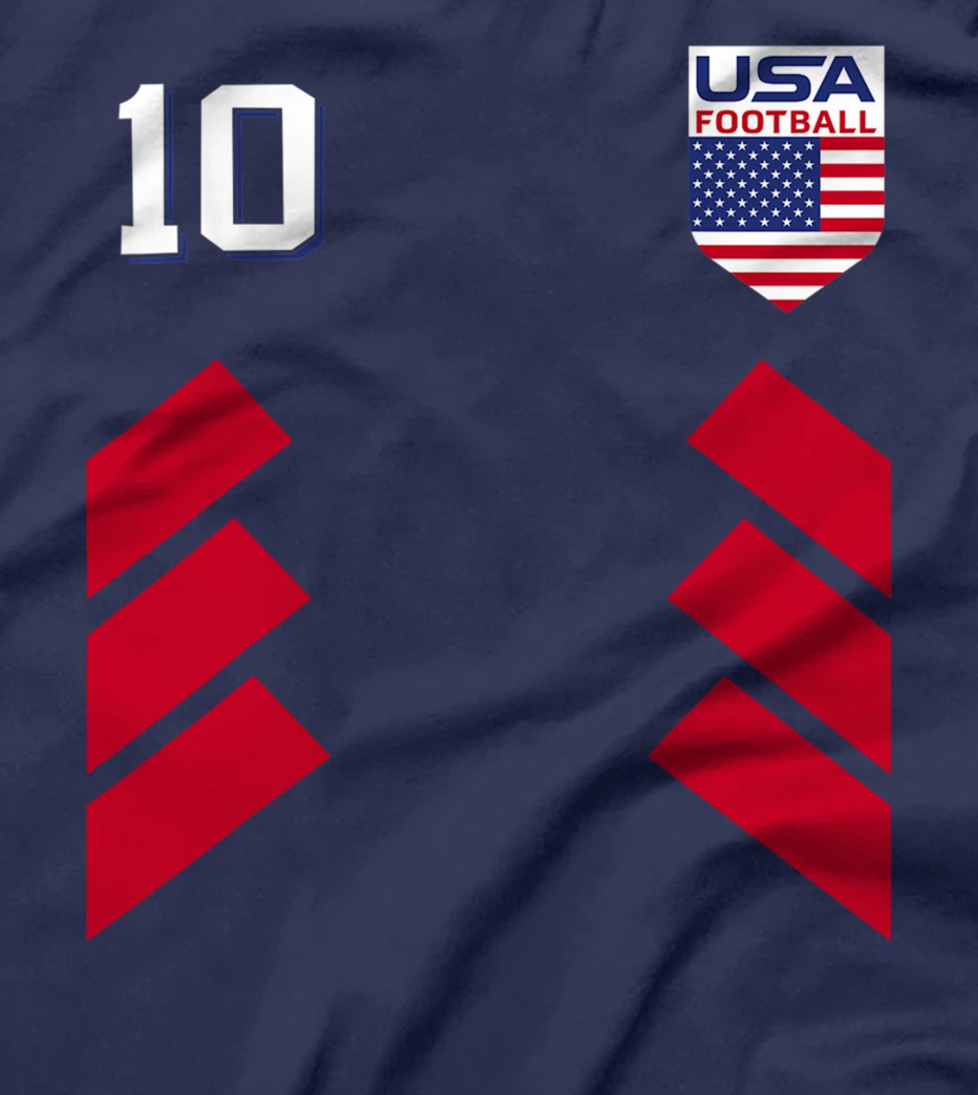 Retro 10 American Football USA Soccer USA Flag T-Shirt
