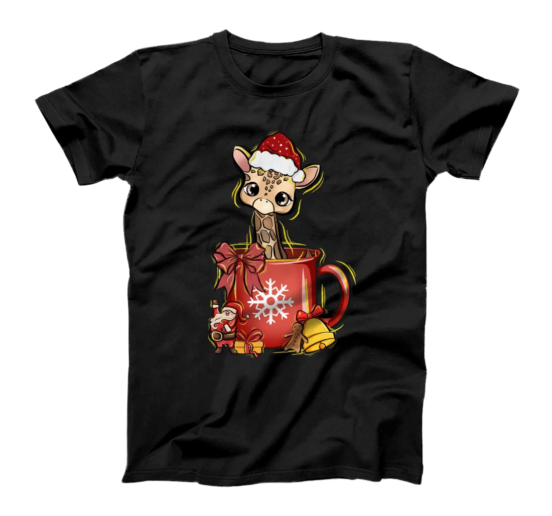Xmas Christmas Mug Gingerbread Giraffe T-Shirt