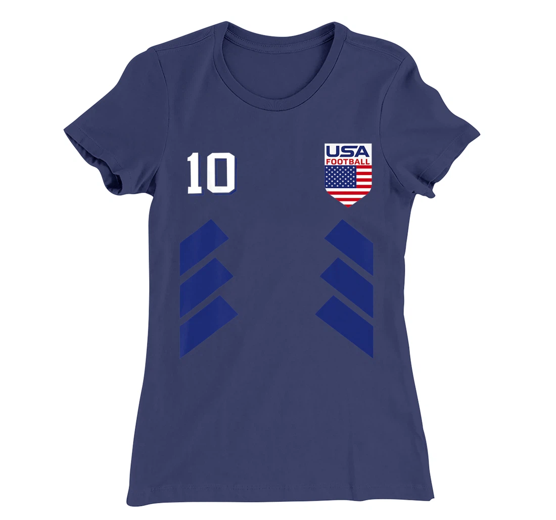 Retro10 American Football USA Soccer USA Flag T-Shirt, Kid T-Shirt and Women T-Shirt