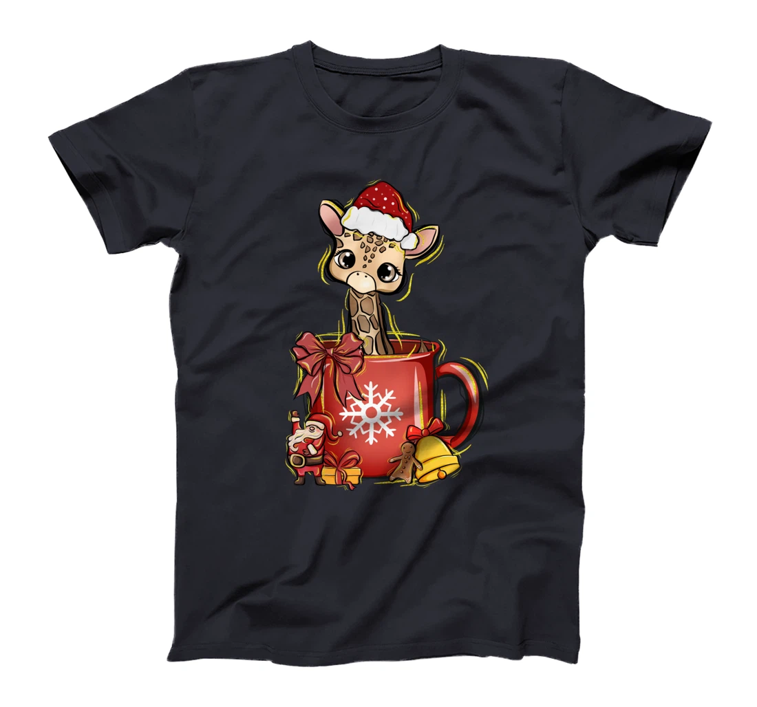 Xmas Christmas Mug Gingerbread Giraffe T-Shirt