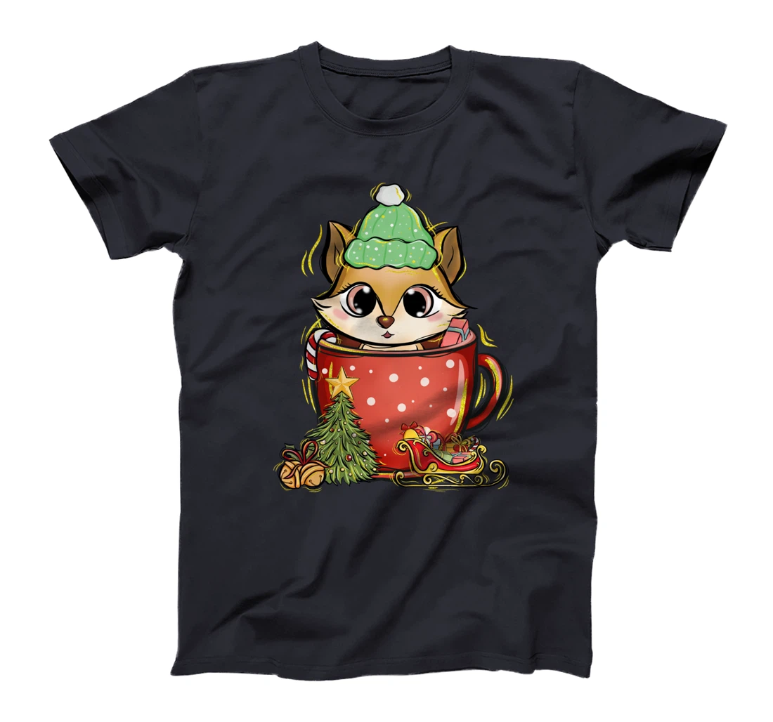 Xmas Christmas Mug Squirrel Fir Tree T-Shirt
