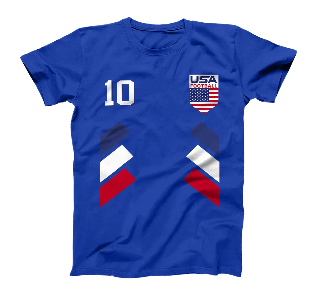 Retro10 American Football USA Soccer USA Flag T-Shirt T-Shirt