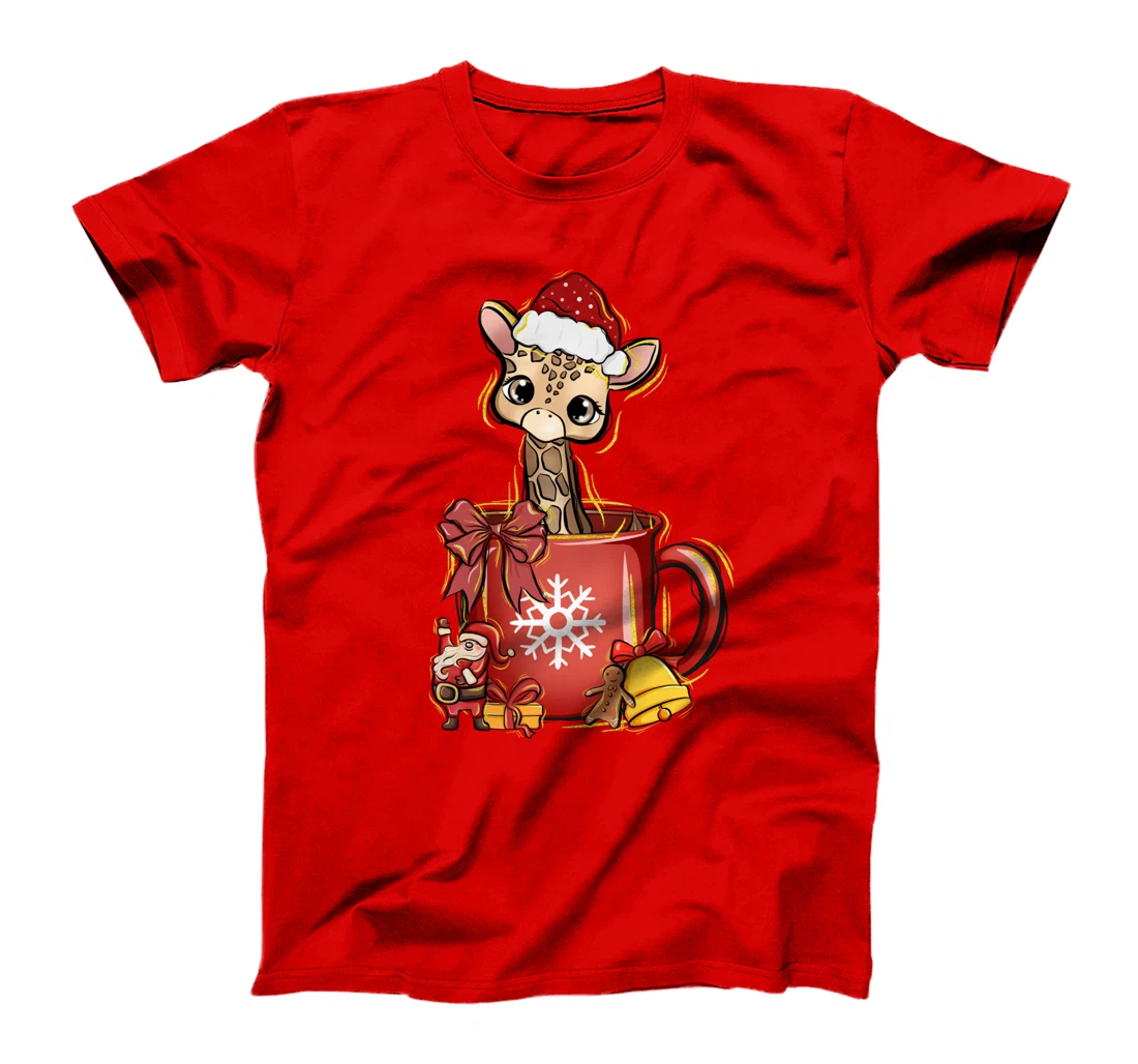Xmas Christmas Mug Gingerbread Giraffe T-Shirt