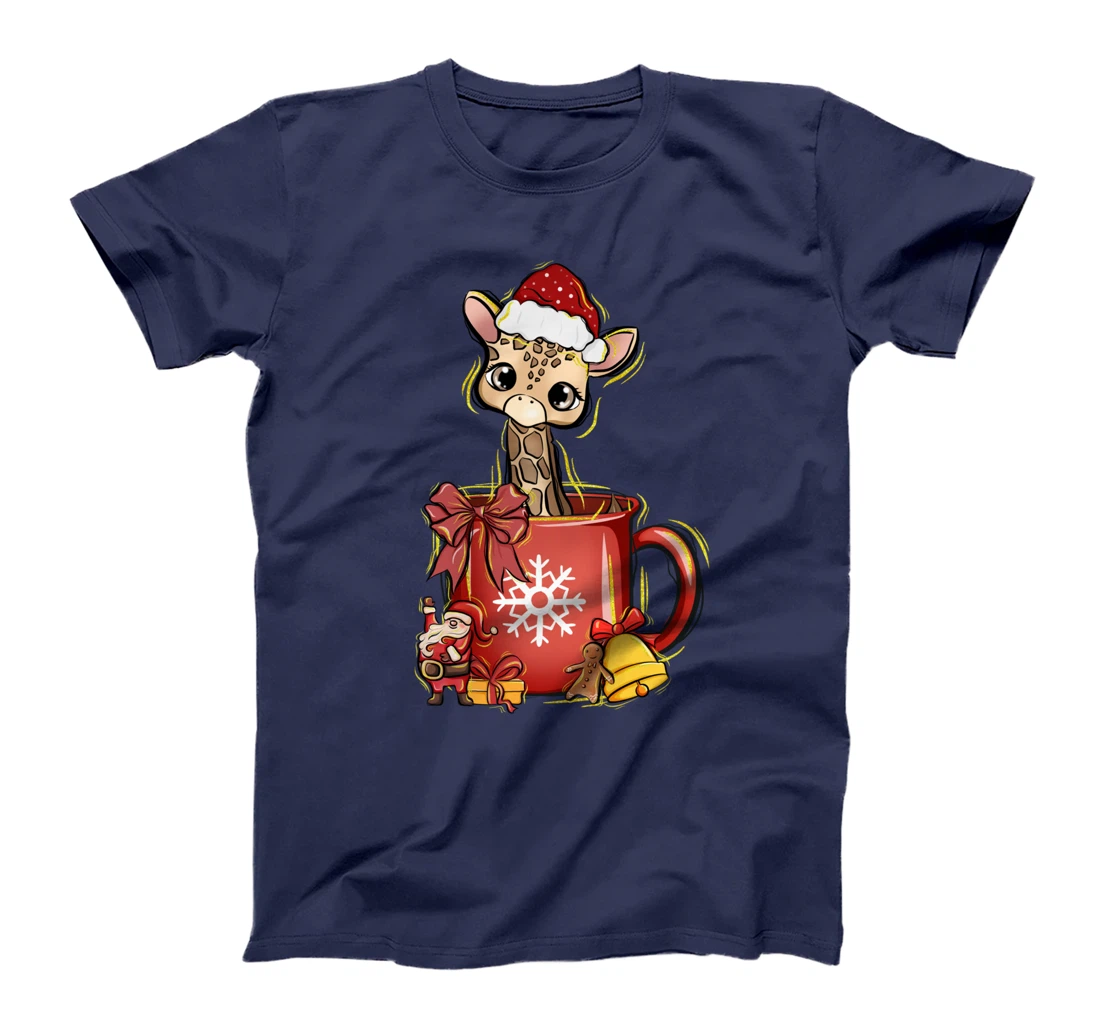 Xmas Christmas Mug Gingerbread Giraffe T-Shirt