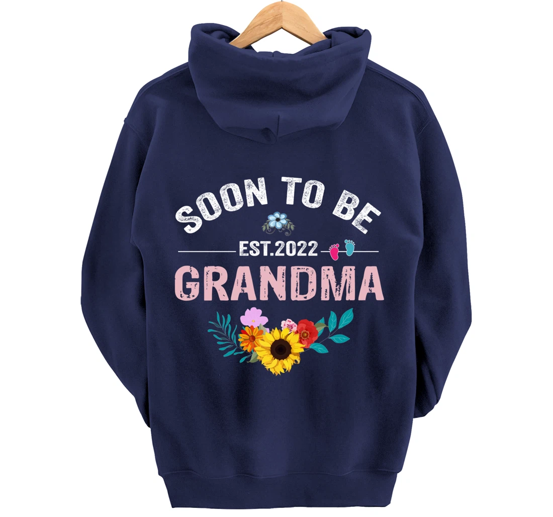 Soon To Be Grandma 2022 Promoted To Grandma Again Pullover Hoodie