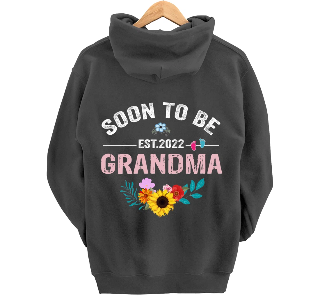 Soon To Be Grandma 2022 Promoted To Grandma Again Pullover Hoodie
