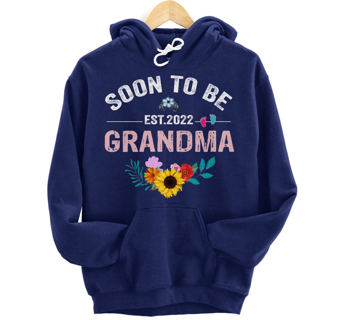 Soon To Be Grandma 2022 Promoted To Grandma Again Pullover Hoodie