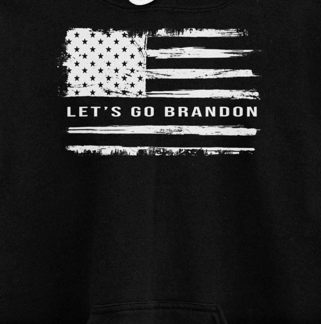Let's go Brandon American Flag Meme Funny Gift Novelty Pullover Hoodie