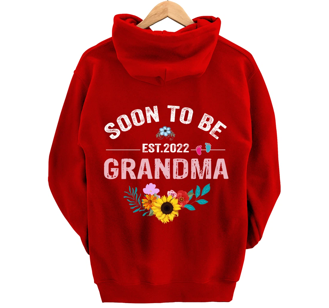 Soon To Be Grandma 2022 Promoted To Grandma Again Pullover Hoodie