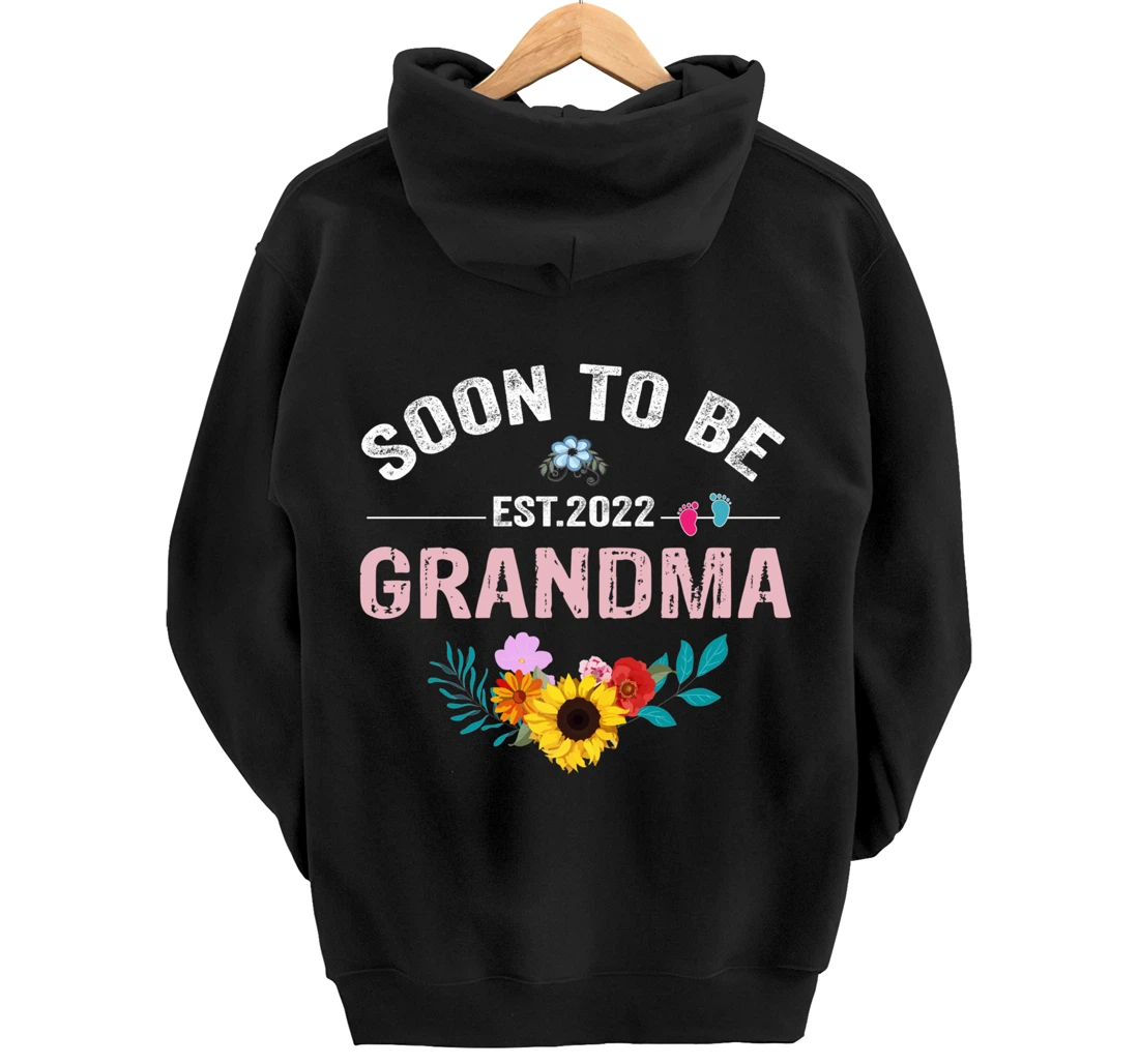 Soon To Be Grandma 2022 Promoted To Grandma Again Pullover Hoodie