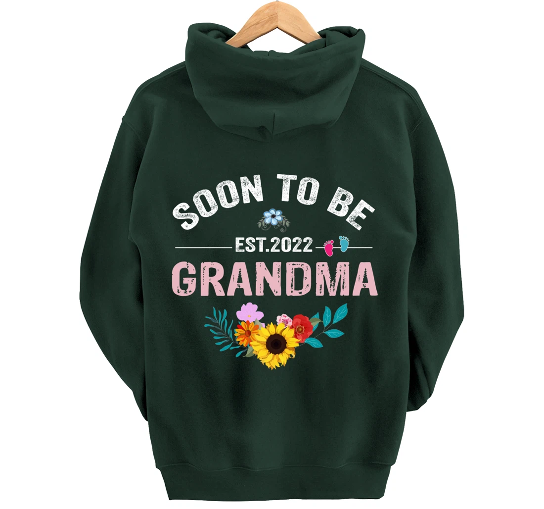 Soon To Be Grandma 2022 Promoted To Grandma Again Pullover Hoodie