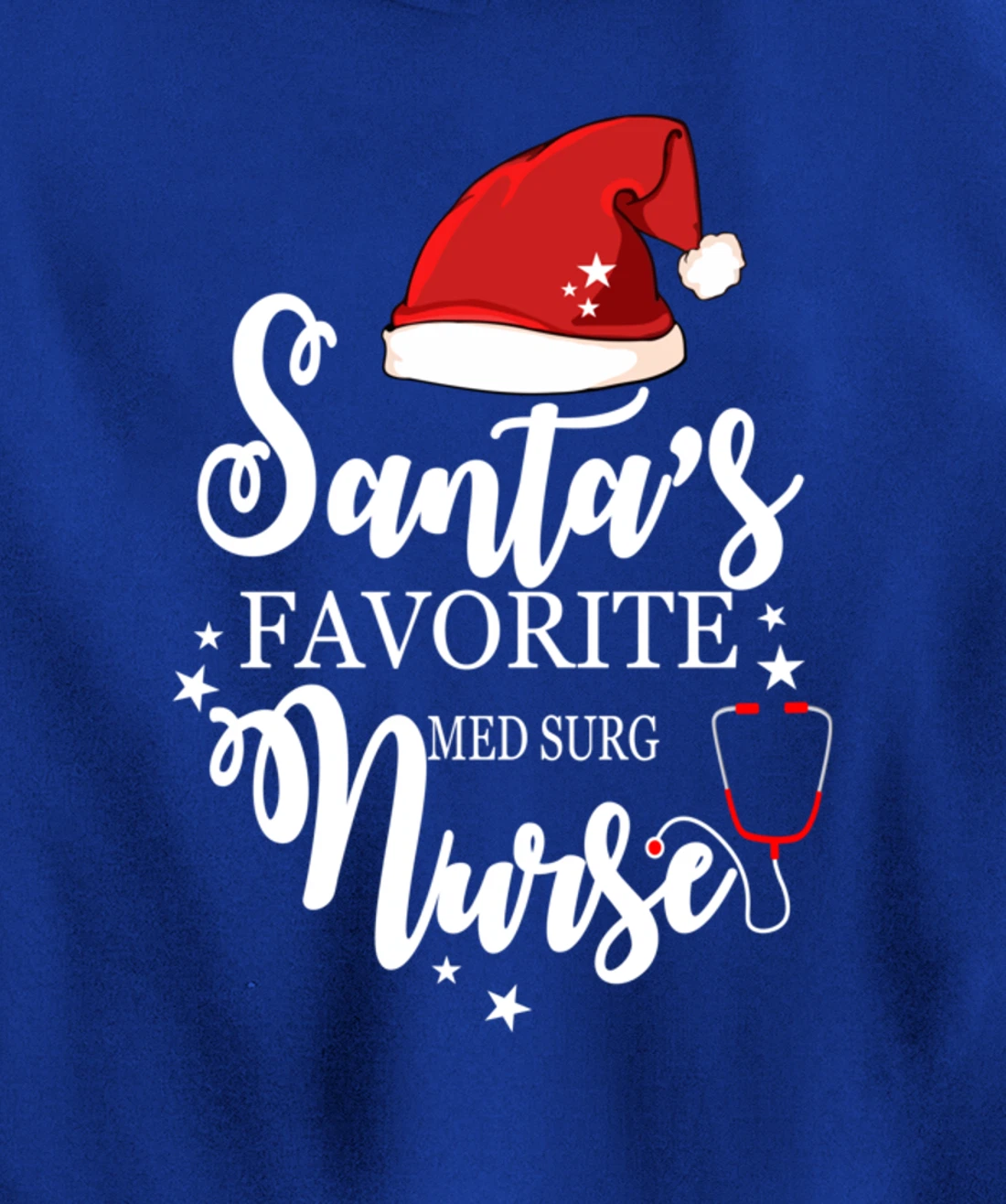Santa Favorite Med Surg Nurse Outfit Funny Cute Pullover Hoodie
