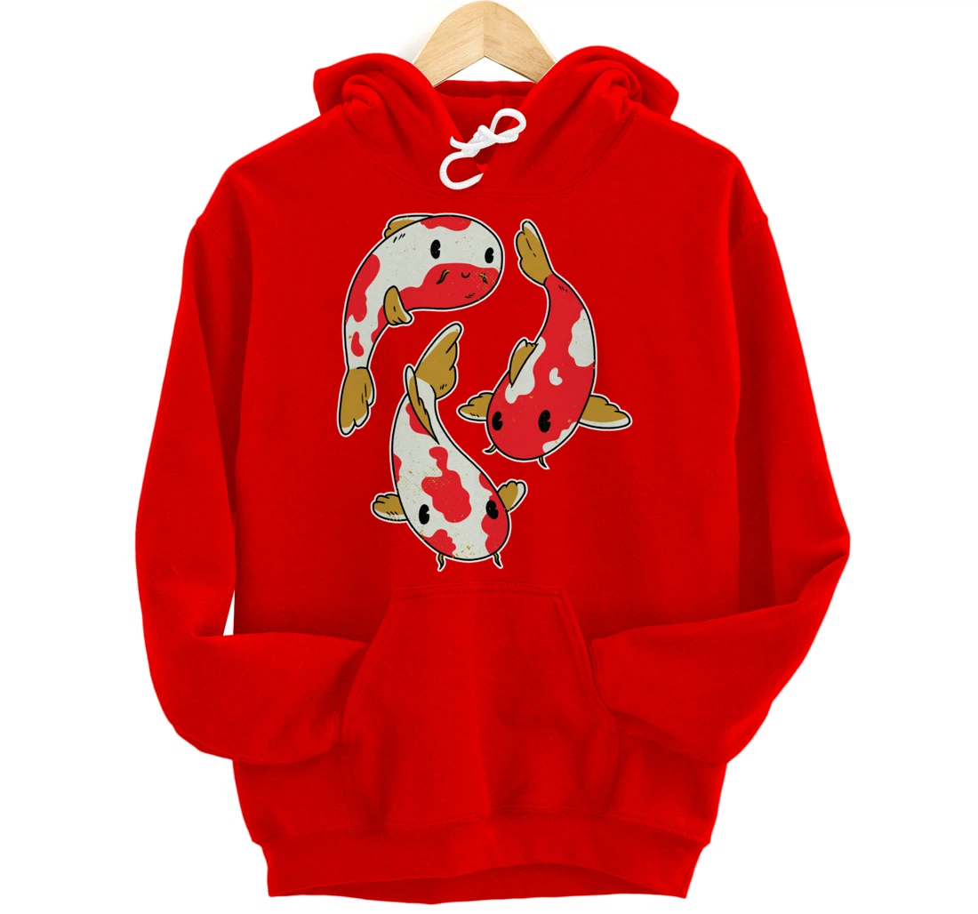 Fun Koi Fishing Carp Rainbow Colour Design Pullover Hoodie
