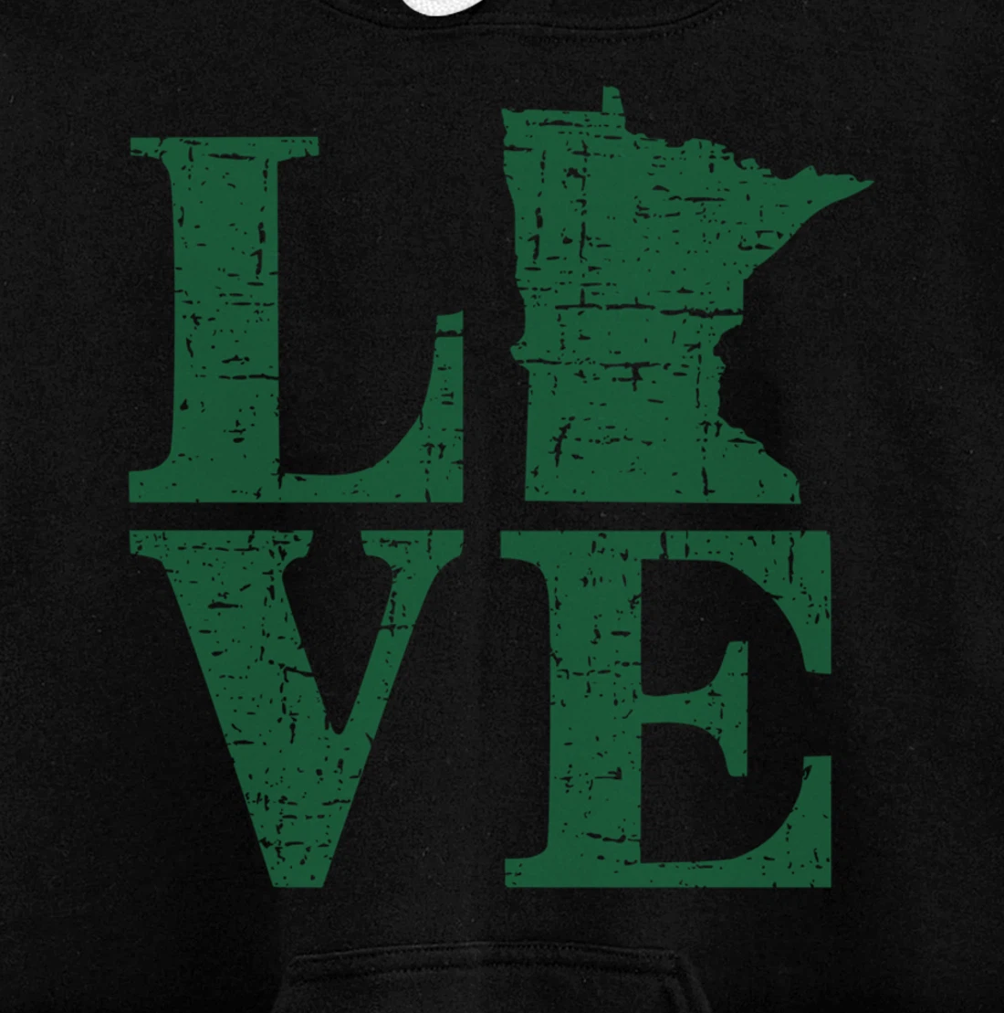 Love Minnesota Distressed Vintage MN Home Pride Pullover Hoodie