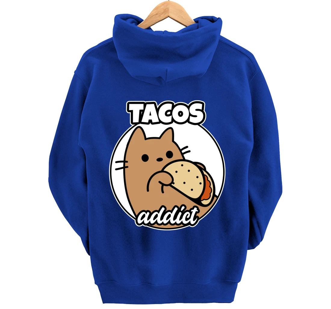 Tacos addict Cat Pullover Hoodie
