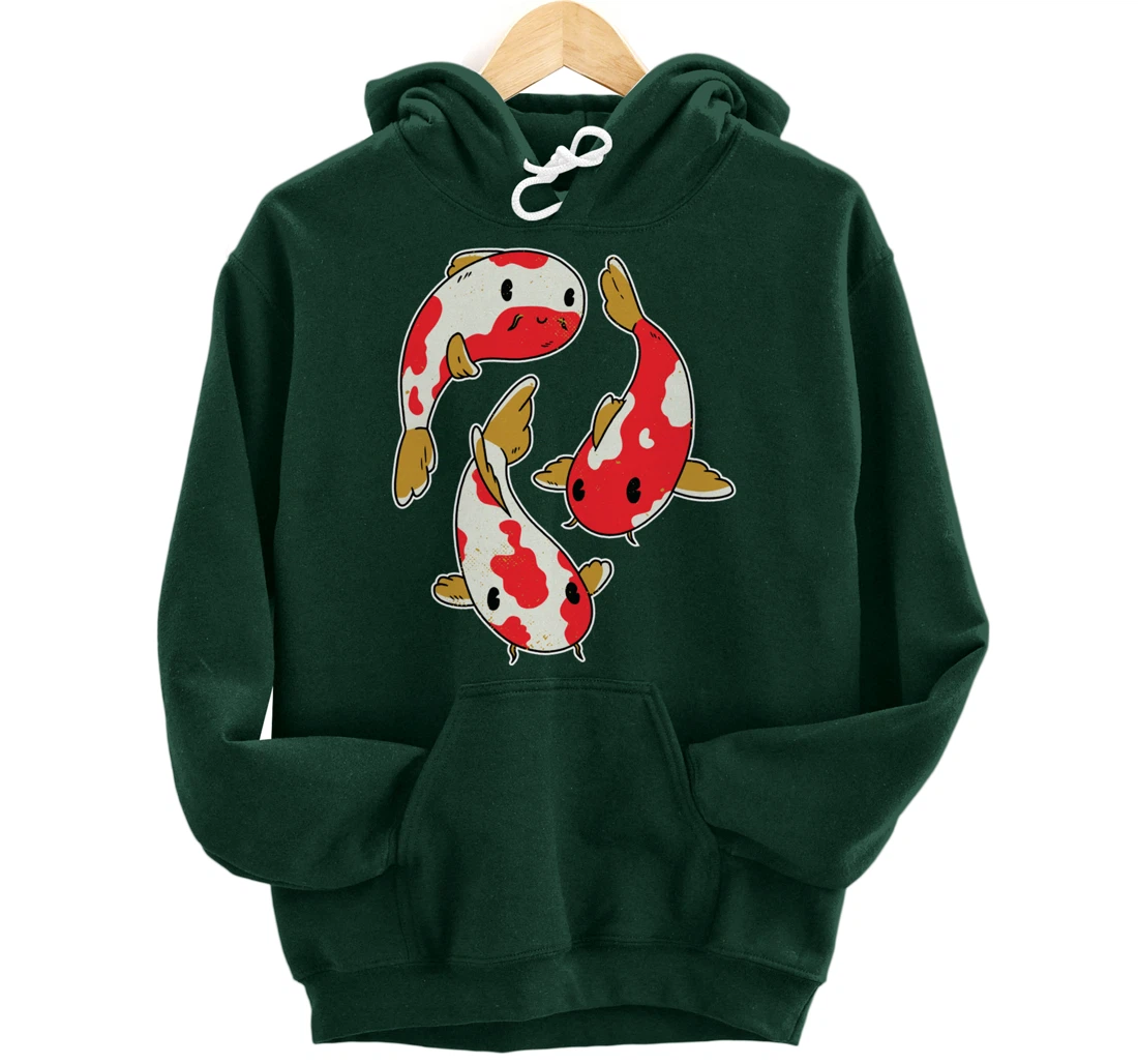 Fun Koi Fishing Carp Rainbow Colour Design Pullover Hoodie