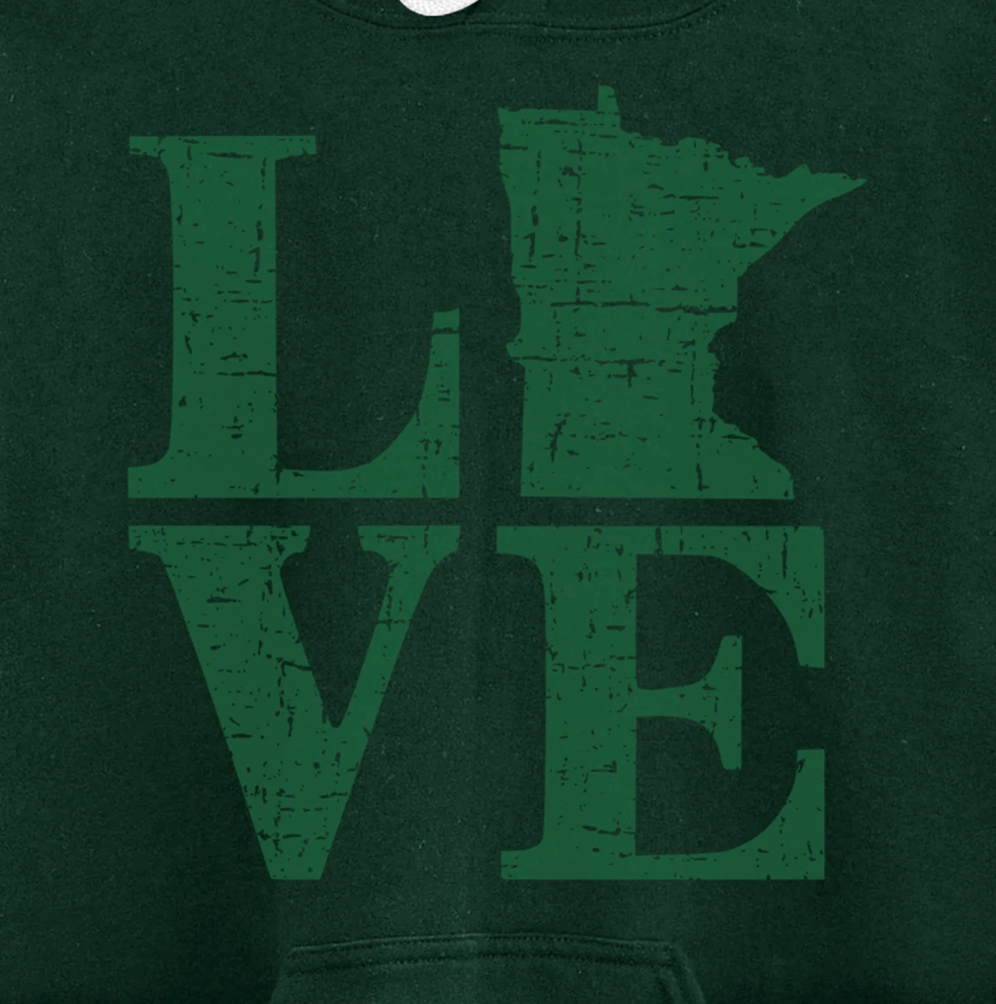 Love Minnesota Distressed Vintage MN Home Pride Pullover Hoodie