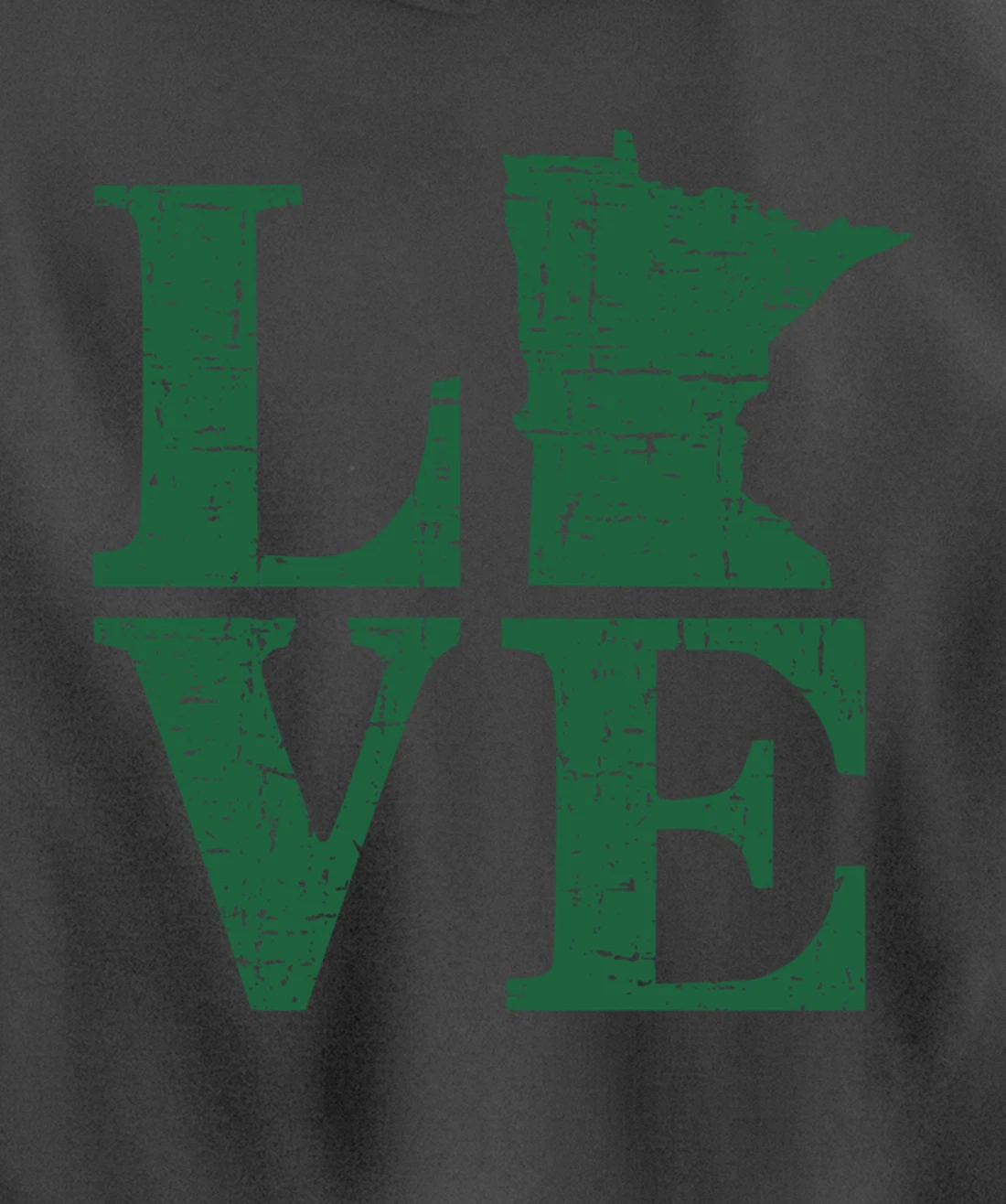 Love Minnesota Distressed Vintage MN Home Pride Pullover Hoodie