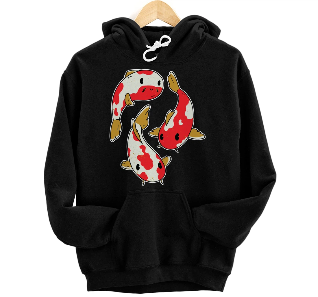 Fun Koi Fishing Carp Rainbow Colour Design Pullover Hoodie