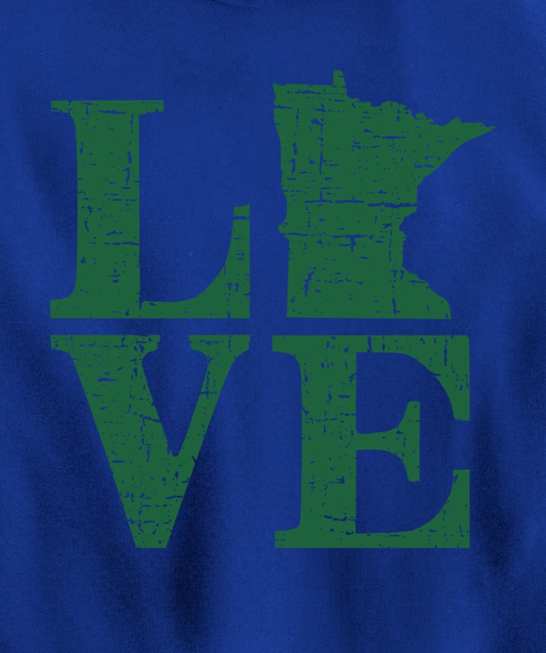 Love Minnesota Distressed Vintage MN Home Pride Pullover Hoodie