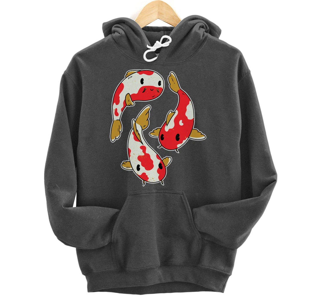 Fun Koi Fishing Carp Rainbow Colour Design Pullover Hoodie