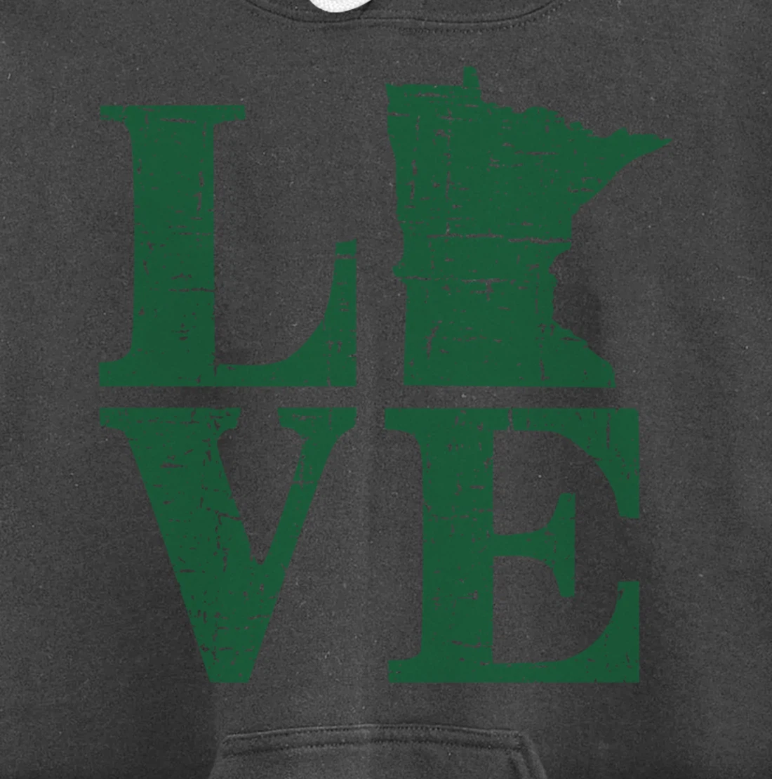 Love Minnesota Distressed Vintage MN Home Pride Pullover Hoodie
