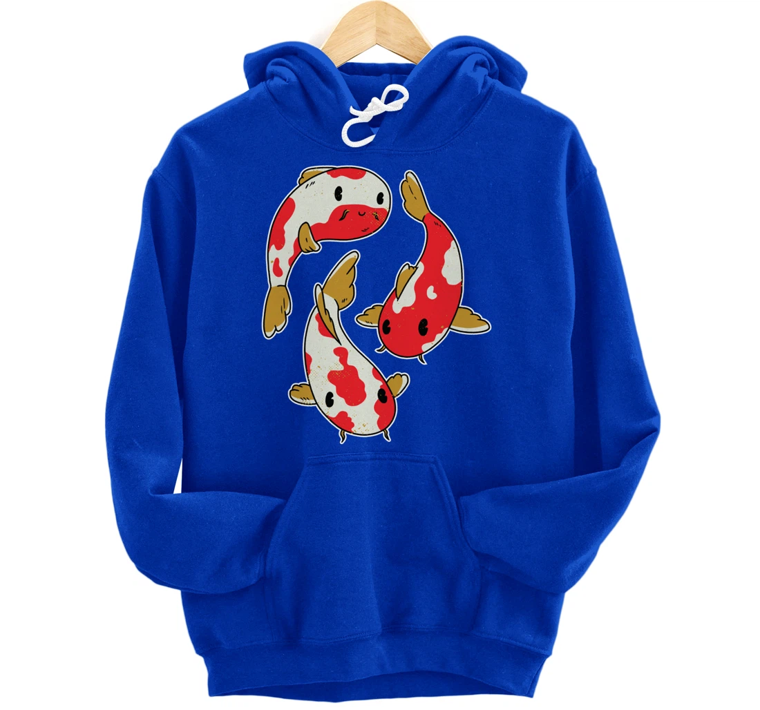 Fun Koi Fishing Carp Rainbow Colour Design Pullover Hoodie