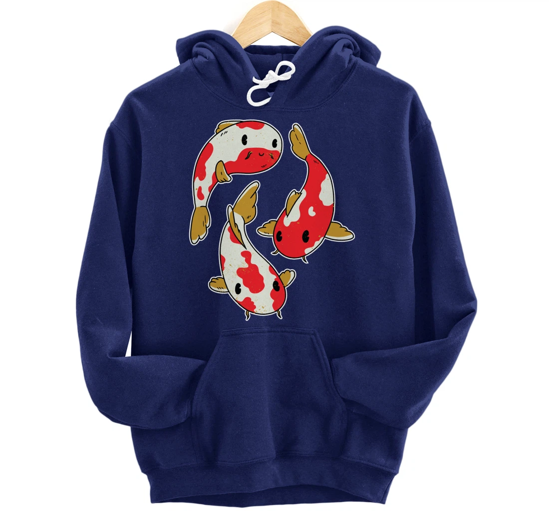 Fun Koi Fishing Carp Rainbow Colour Design Pullover Hoodie