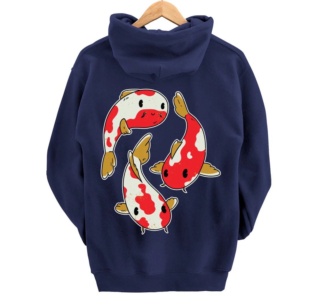 Fun Koi Fishing Carp Rainbow Colour Design Pullover Hoodie