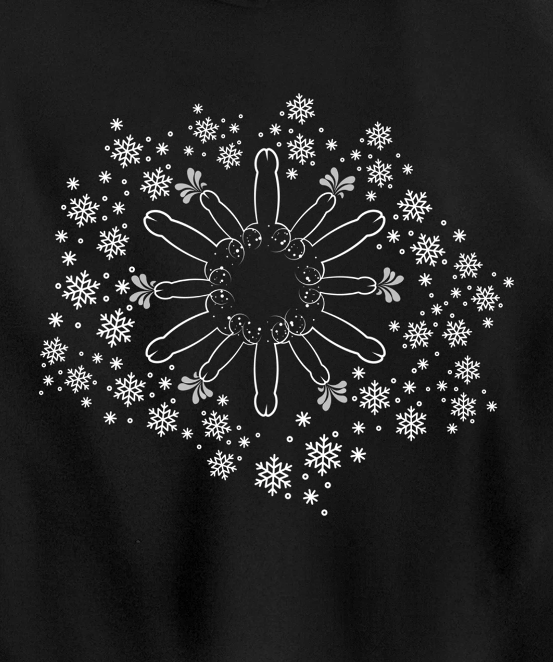 Snow Willies for when there is a hard frost Willy Snowflake Pullover Hoodie