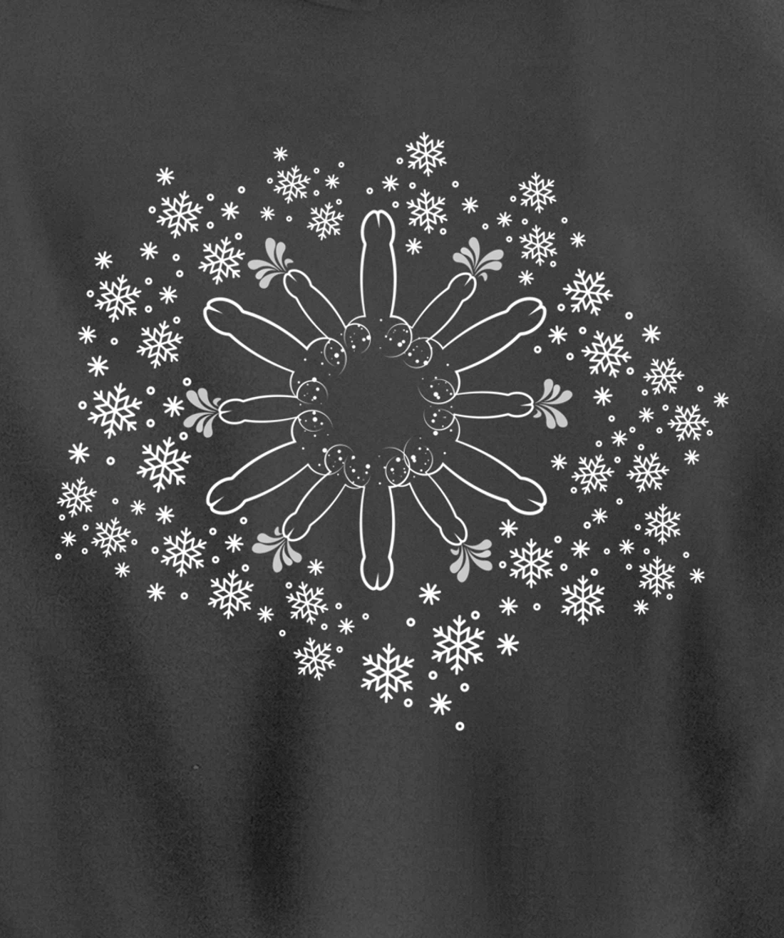 Snow Willies for when there is a hard frost Willy Snowflake Pullover Hoodie