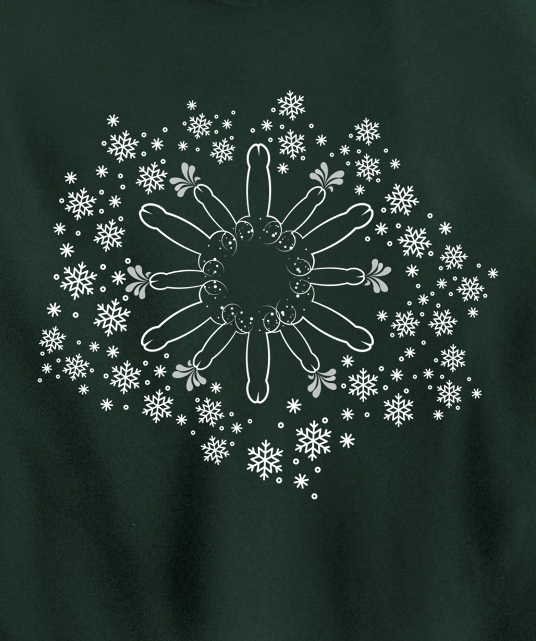 Snow Willies for when there is a hard frost Willy Snowflake Pullover Hoodie