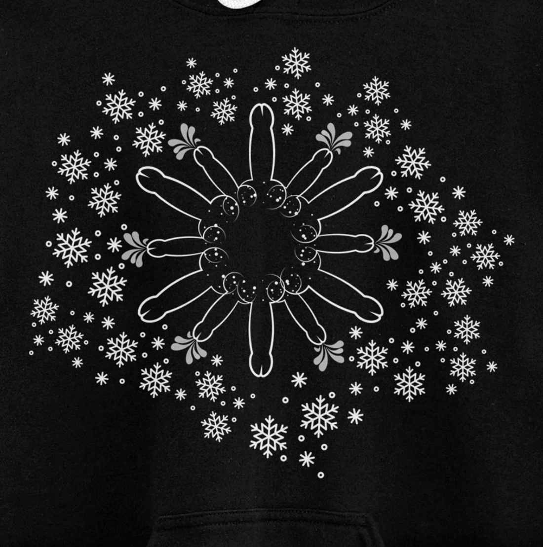 Snow Willies for when there is a hard frost Willy Snowflake Pullover Hoodie