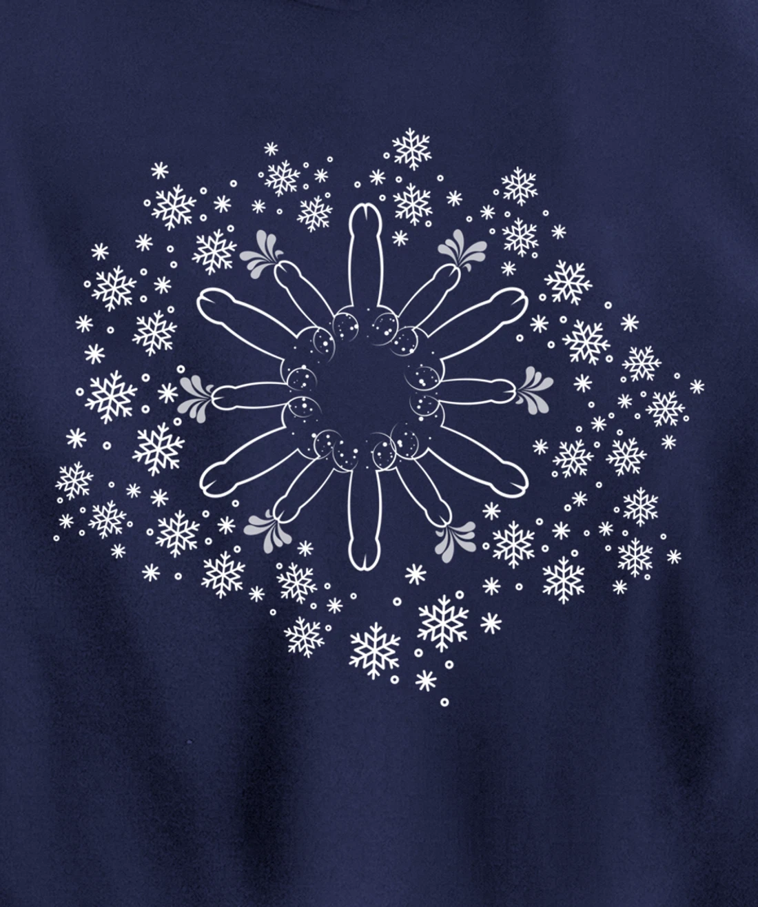 Snow Willies for when there is a hard frost Willy Snowflake Pullover Hoodie