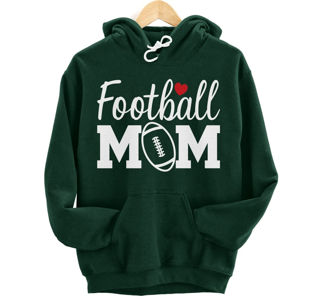 Football Mom Cute Mom Life Football Game Day Cheer Mom Pullover Hoodie