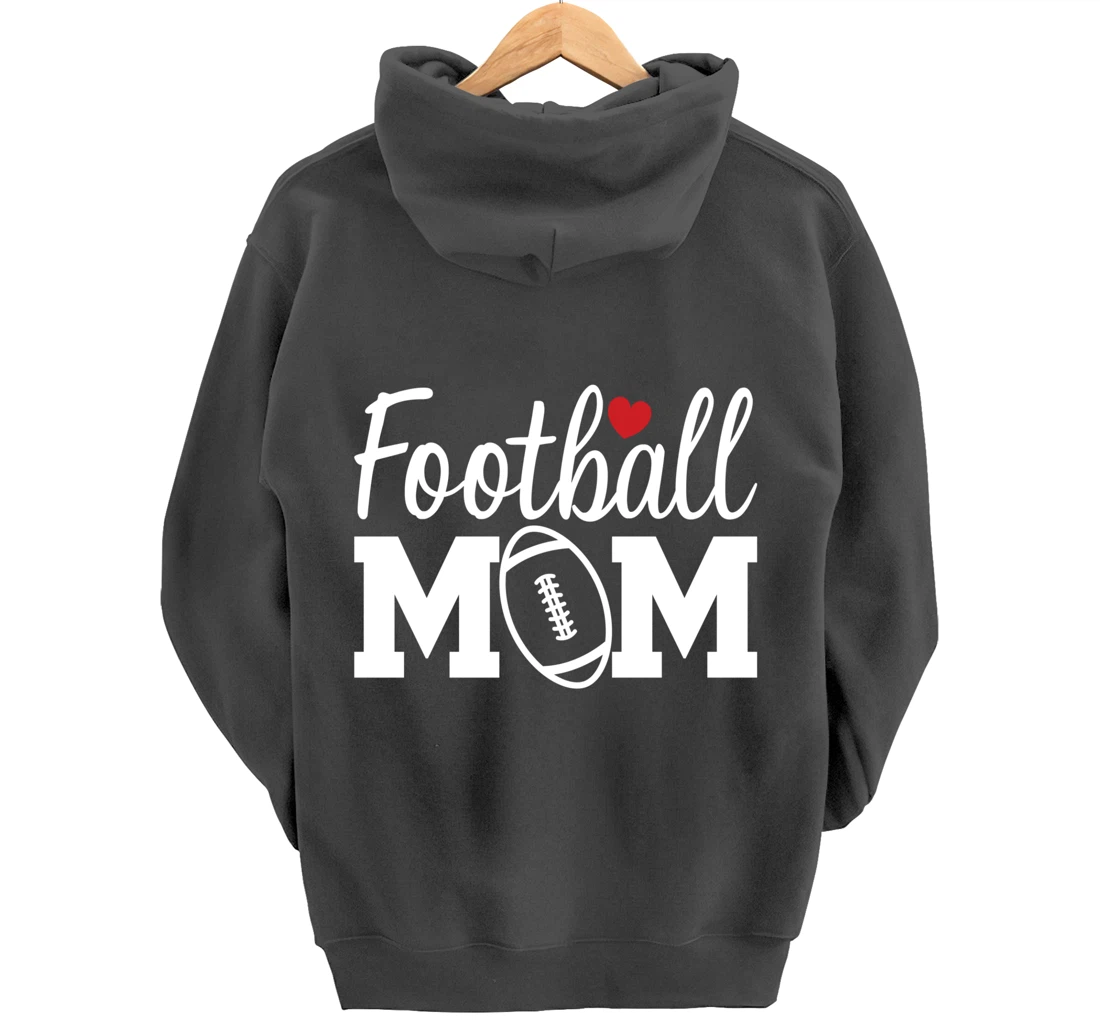 Football Mom Cute Mom Life Football Game Day Cheer Mom Pullover Hoodie