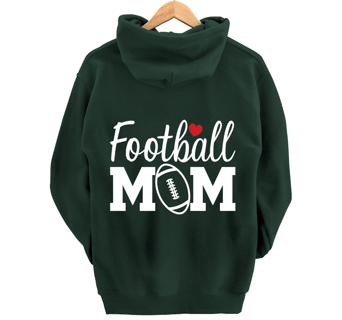 Football Mom Cute Mom Life Football Game Day Cheer Mom Pullover Hoodie