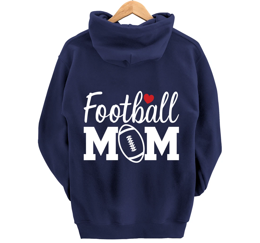 Football Mom Cute Mom Life Football Game Day Cheer Mom Pullover Hoodie