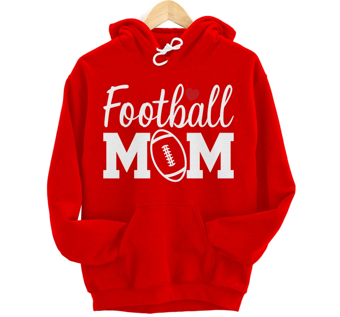 Football Mom Cute Mom Life Football Game Day Cheer Mom Pullover Hoodie