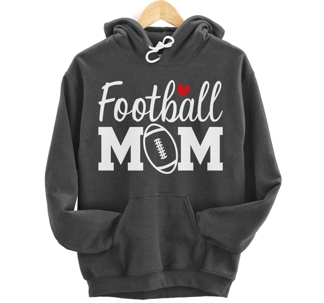 Football Mom Cute Mom Life Football Game Day Cheer Mom Pullover Hoodie