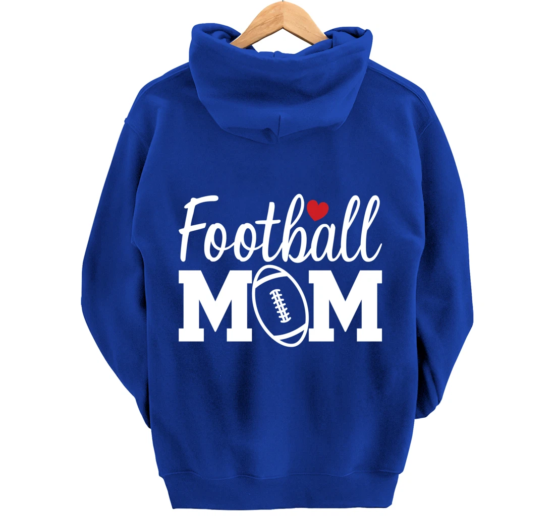 Football Mom Cute Mom Life Football Game Day Cheer Mom Pullover Hoodie