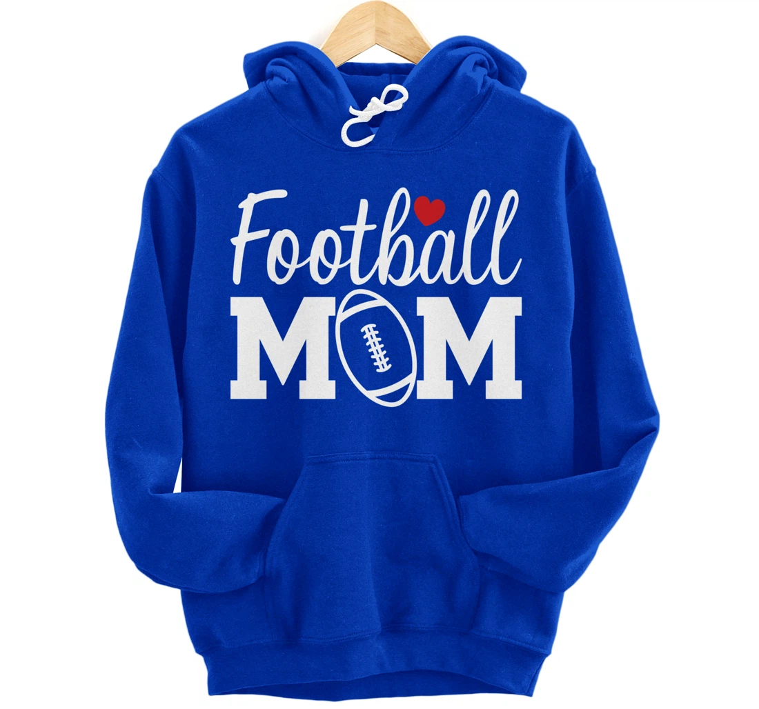 Football Mom Cute Mom Life Football Game Day Cheer Mom Pullover Hoodie