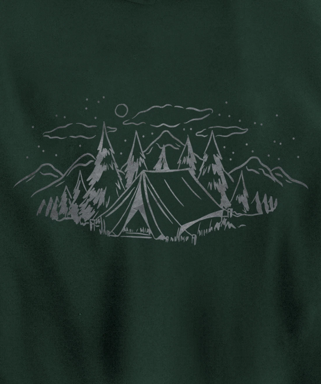 Cool Grey Outdoor Camping Minimalist Backside Pullover Hoodie