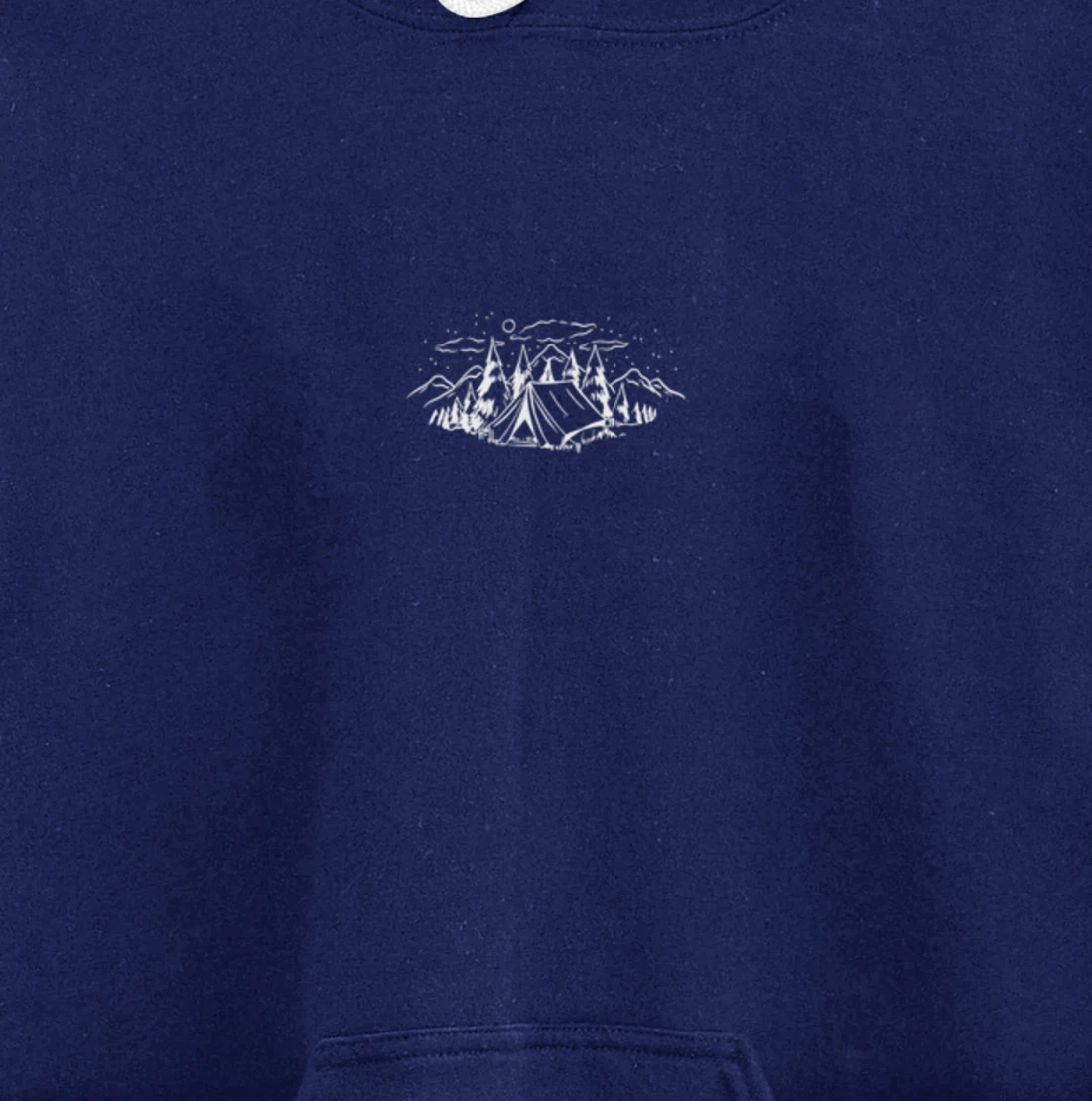 Cool White Outdoor Camping Minimalist Pullover Hoodie