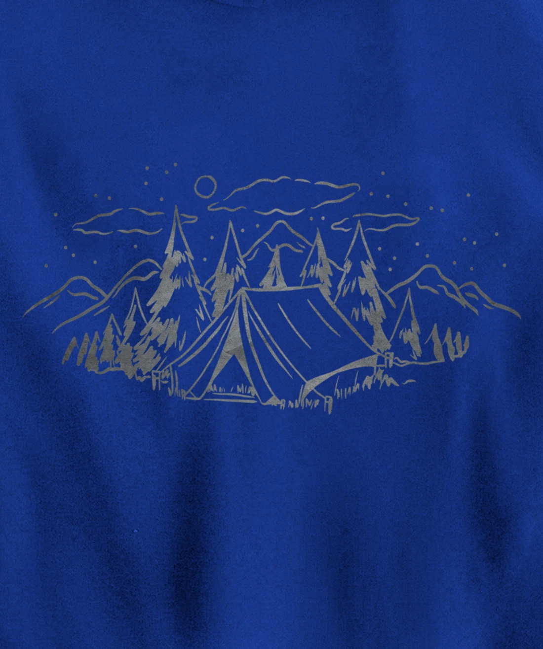 Cool Grey Outdoor Camping Minimalist Backside Pullover Hoodie