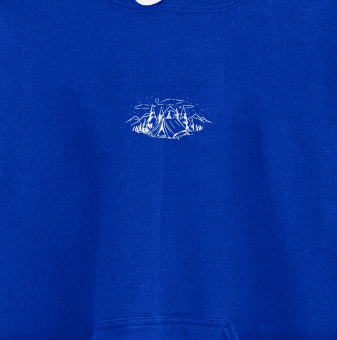 Cool White Outdoor Camping Minimalist Pullover Hoodie