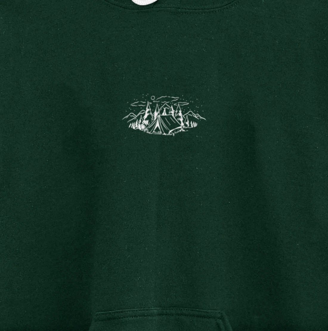 Cool White Outdoor Camping Minimalist Pullover Hoodie