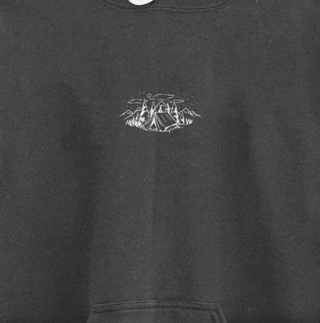 Cool White Outdoor Camping Minimalist Pullover Hoodie