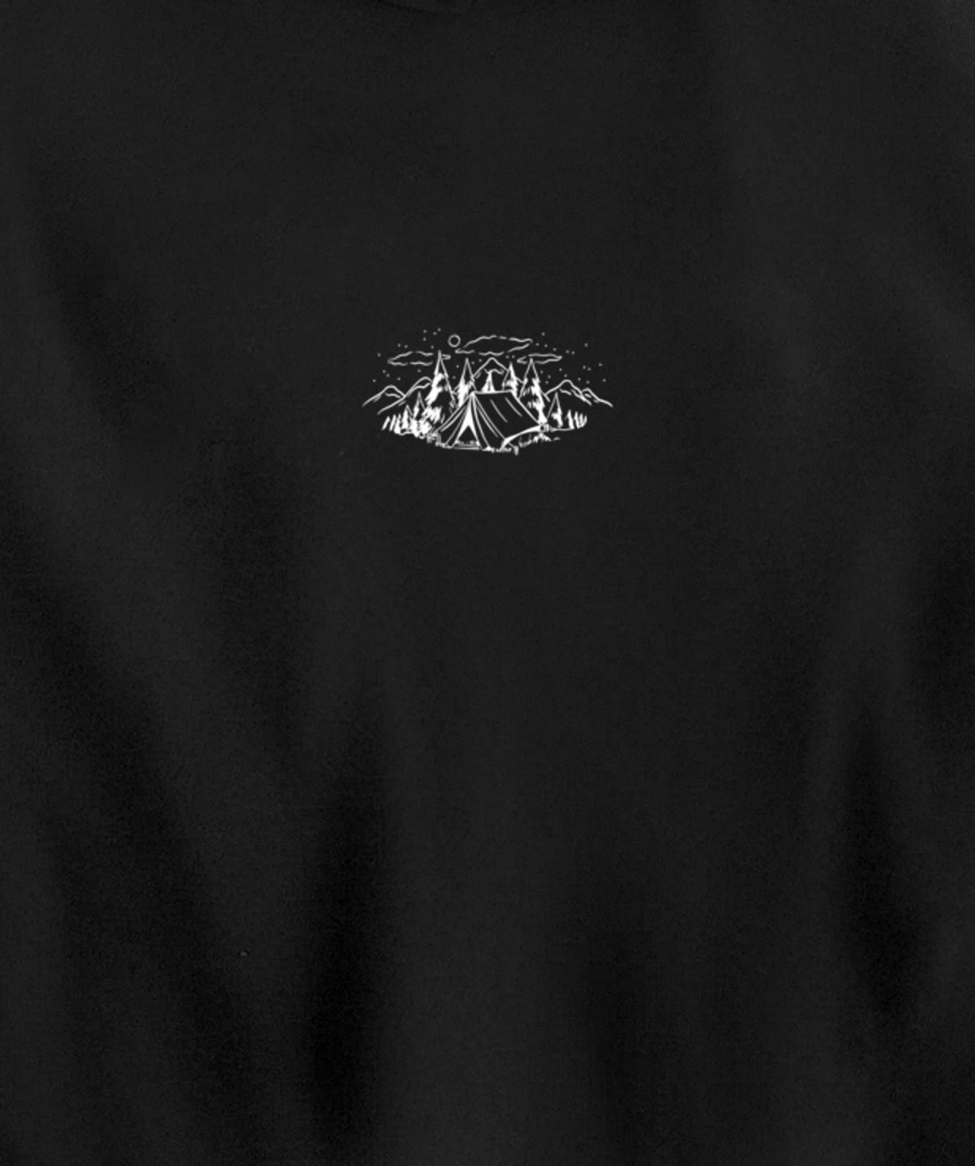 Cool White Outdoor Camping Minimalist Pullover Hoodie